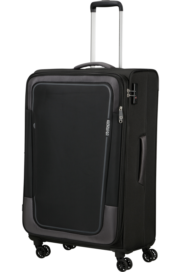 American Tourister Pulsonic Spinner Expandable 81cm  Asphalt Black American Tourister Pulsonic Spinner Expandable 81cm  Asphalt Black