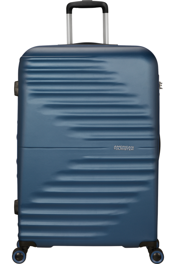 American Tourister Wavetwister Spinner TSA 77cm  Bleu marine fonc&eacute;