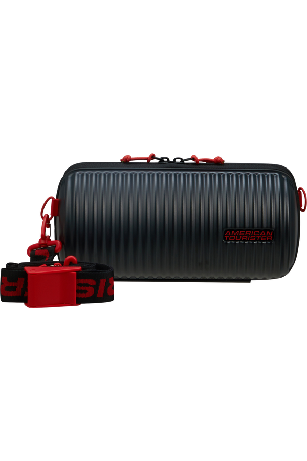 American Tourister Rollio Cross Body  Noir/Rouge