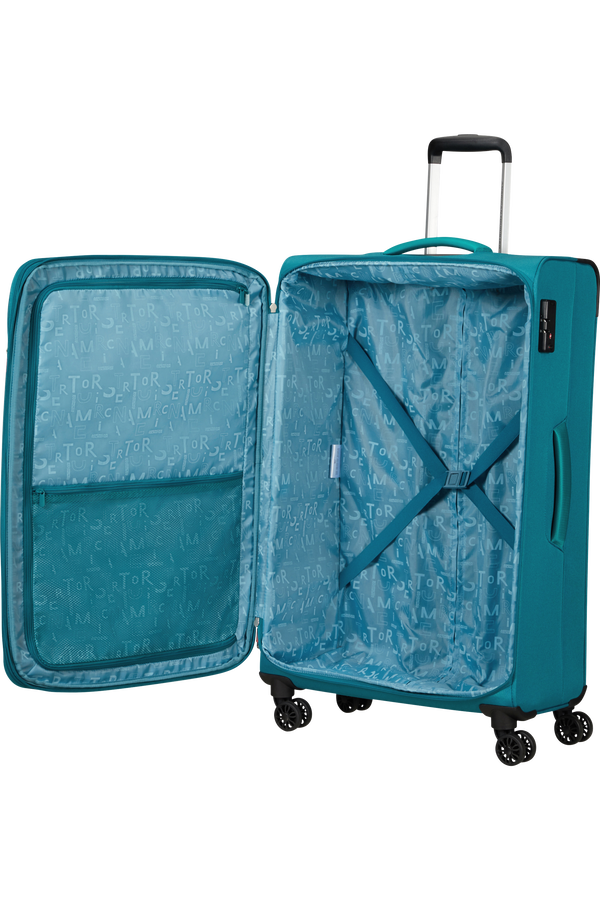 American Tourister Pulsonic Spinner Expandable 81cm  Stone Teal American Tourister Pulsonic Spinner Expandable 81cm  Stone Teal
