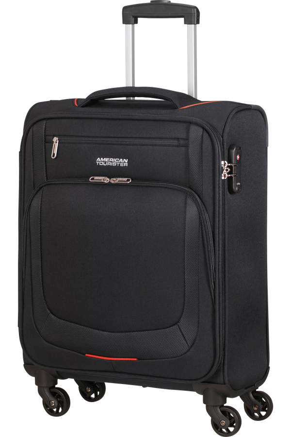 American Tourister Summer Session Spinner TSA 55cm  Noir/Rouge