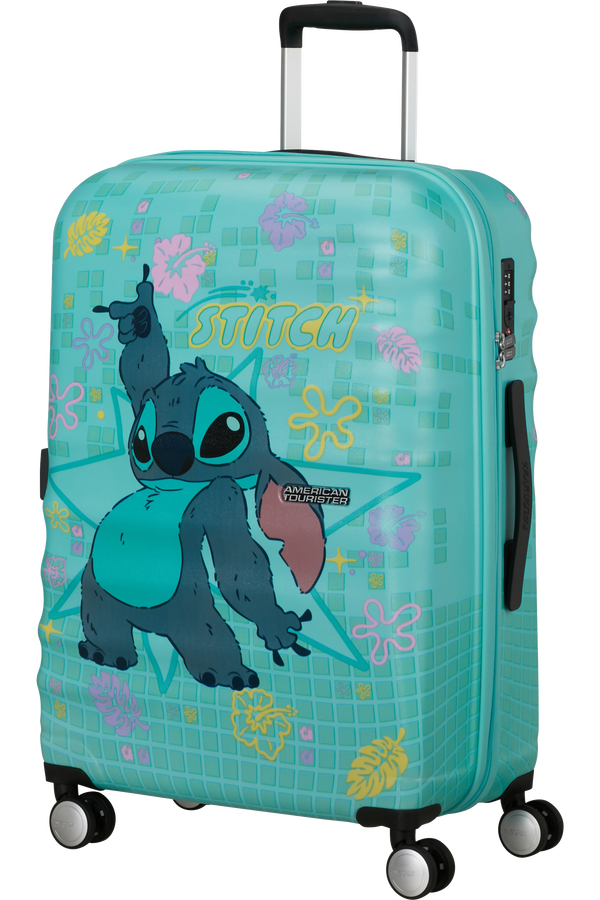 American Tourister Disney Wavebreaker Spinner TSA Disney Fl 67cm  Stitch Flower