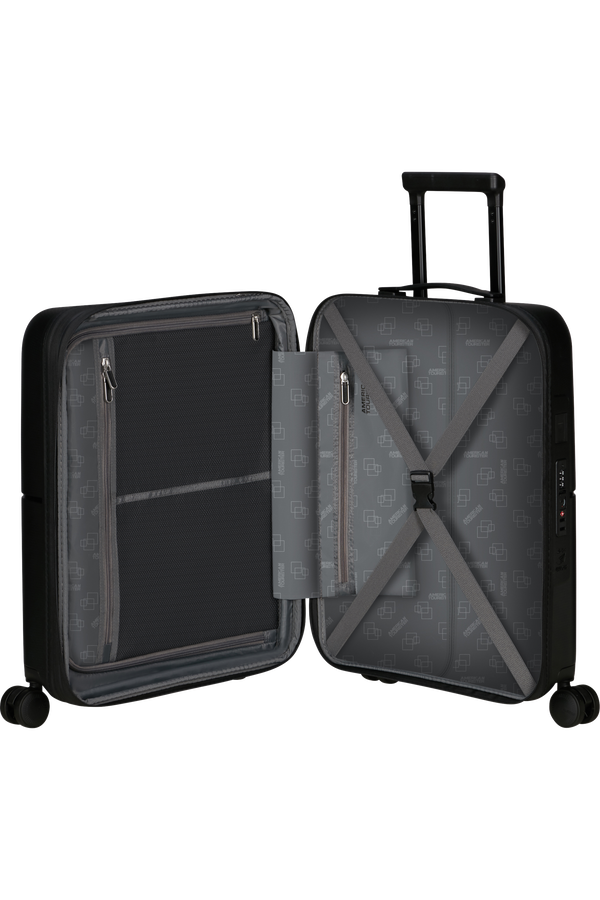 American Tourister DashPop Spinner Expandable TSA 55cm True Black American Tourister DashPop Spinner Expandable TSA 55cm True Black