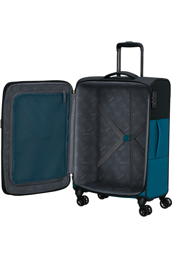 American Tourister Daring Dash Spinner Expandable TSA M  Noir/Bleu