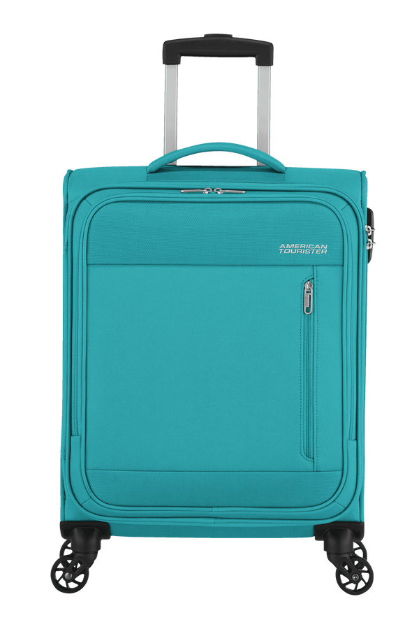 American Tourister Heat Wave Spinner 55cm Aqua Blue