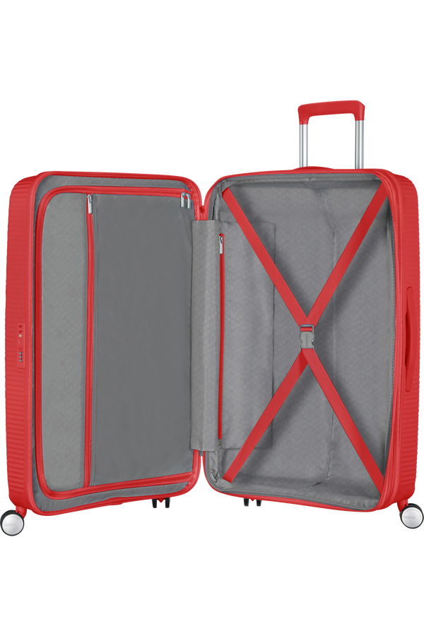 American Tourister Soundbox Spinner Expandable 67cm  Coral Red American Tourister Soundbox Spinner Expandable 67cm  Coral Red