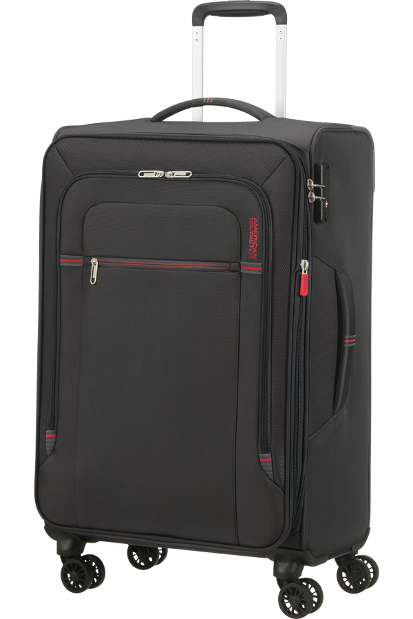 American Tourister Crosstrack Spinner Expandable 67cm  Gris/Rouge American Tourister Crosstrack Spinner Expandable 67cm  Gris/Rouge