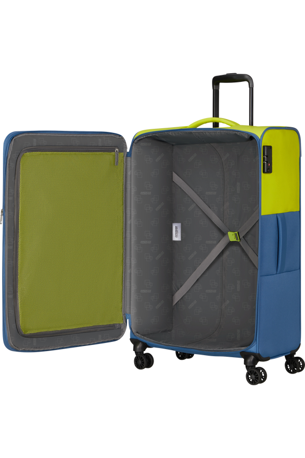 American Tourister Daring Dash Spinner Expandable TSA L  Lime/Coronet