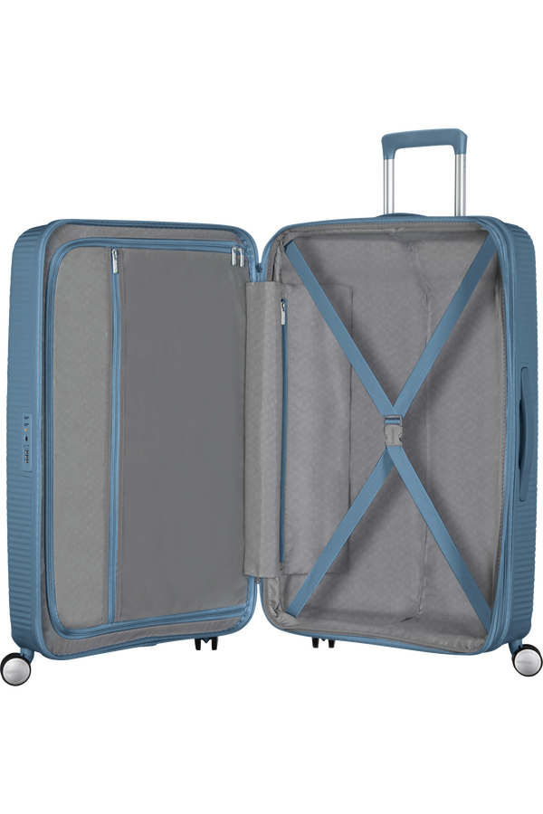 American Tourister Soundbox Spinner Expandable 67cm  Stone Blue American Tourister Soundbox Spinner Expandable 67cm  Stone Blue