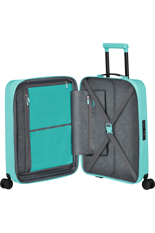 American Tourister DashPop Spinner Expandable TSA 55cm Aqua Sky