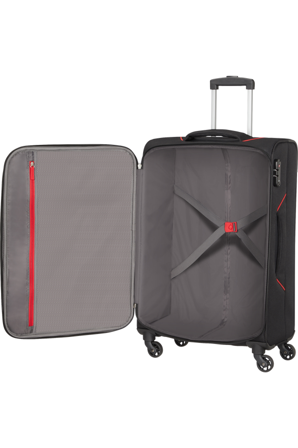 American Tourister Summer Session Spinner TSA M  Noir/Rouge American Tourister Summer Session Spinner TSA M  Noir/Rouge