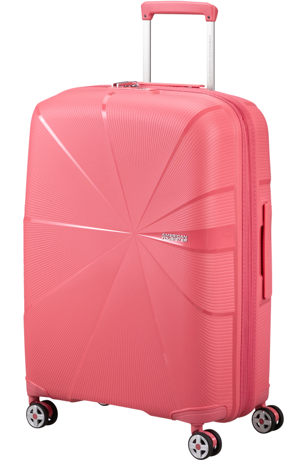 American Tourister StarVibe Spinner Expandable TSA 67cm Sun Kissed Coral