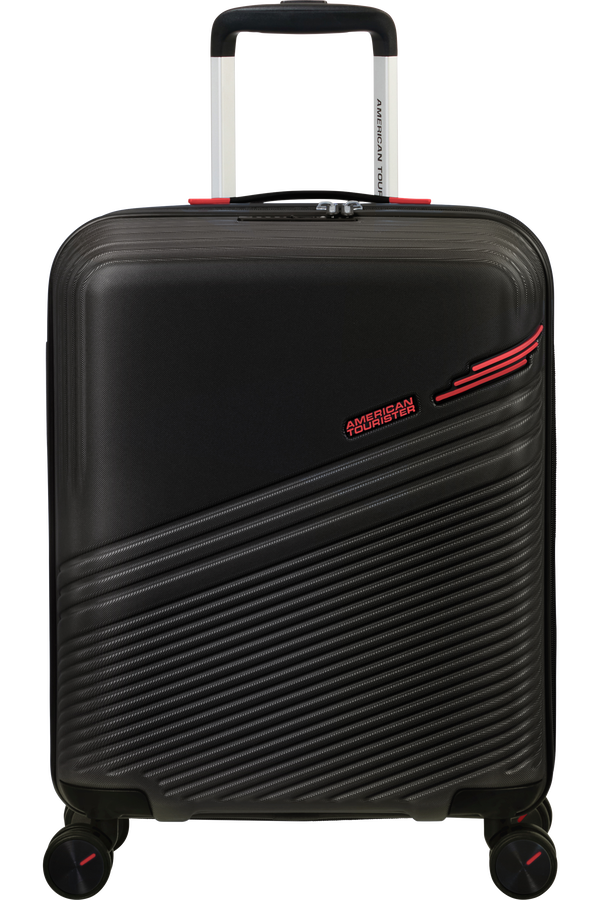 American Tourister Triple Trace Spinner TSA Expandable 55cm  Noir/Rouge
