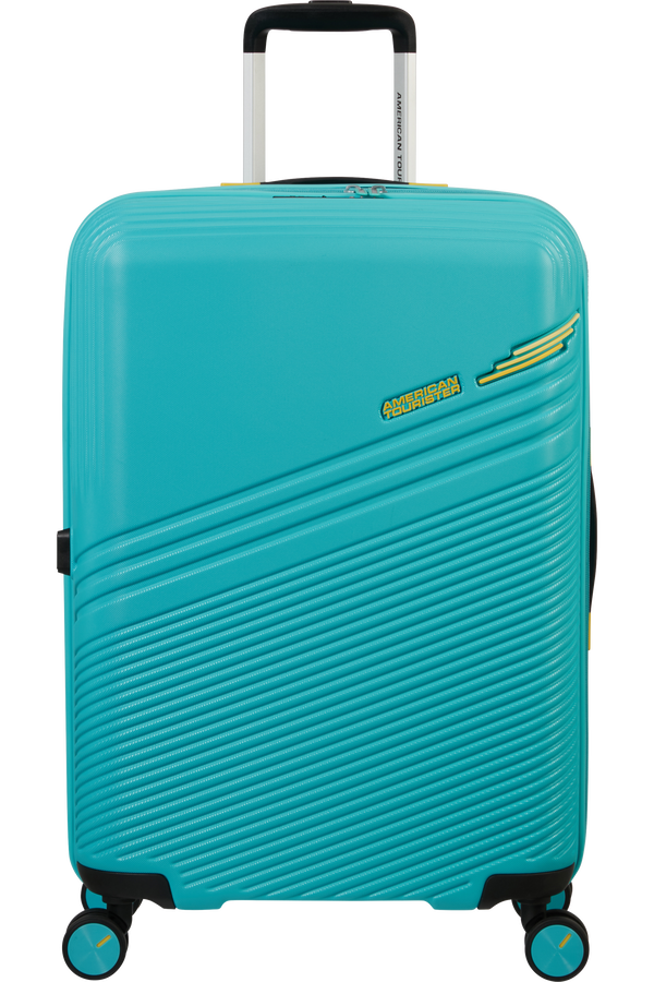 American Tourister Triple Trace Spinner TSA Expandable 67cm Turquoise/Yellow