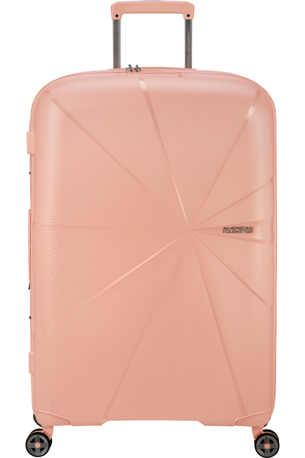 American Tourister StarVibe Spinner Expandable TSA 77cm  Metallic Peach