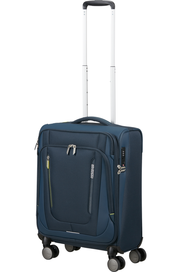 American Tourister Wanderlite Spinner TSA S  Bleu marine foncé