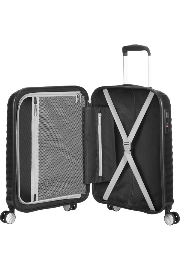 American Tourister Jetglam Spinner 55cm  Metallic Black