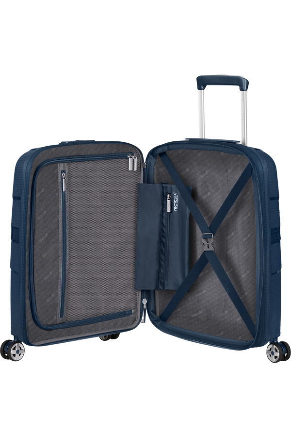 American Tourister Starvibe Spinner Expandable TSA 55cm Marine