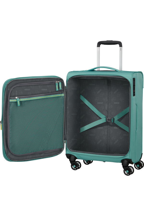 American Tourister Aerospin Spinner Expandable S  Dusty Turquoise