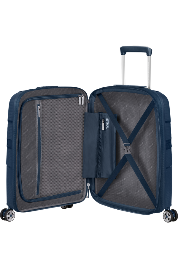 American Tourister Starvibe Spinner Expandable TSA 55cm Marine American Tourister Starvibe Spinner Expandable TSA 55cm Marine