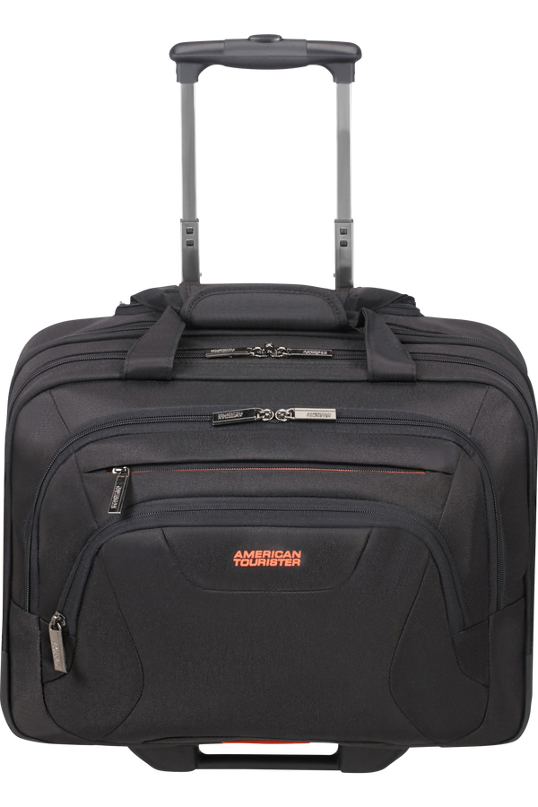 American Tourister At Work Rolling Tote  15.6inch Black/Orange