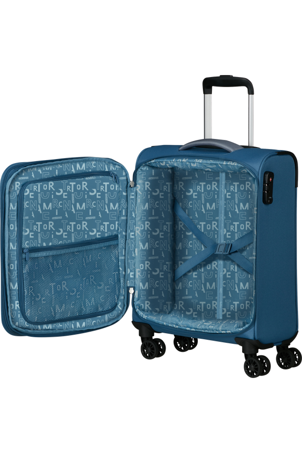American Tourister Pulsonic Spinner Expandable 55 cm  Coronet Blue