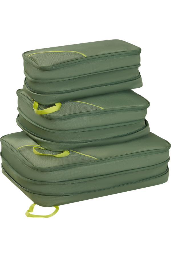 Packing Cubes Set van 3 packing cubes | American Tourister American Tourist. Ta Packing Cubes S/M/L  Olive/Lime