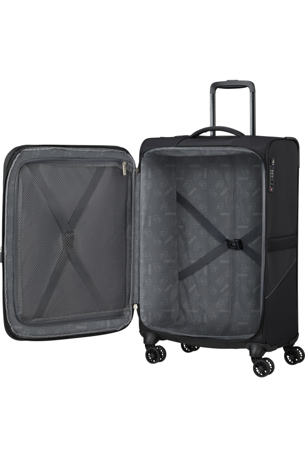 American Tourister SummerRide Spinner M EXP TSA 69cm Zwart American Tourister SummerRide Spinner M EXP TSA 69cm Zwart